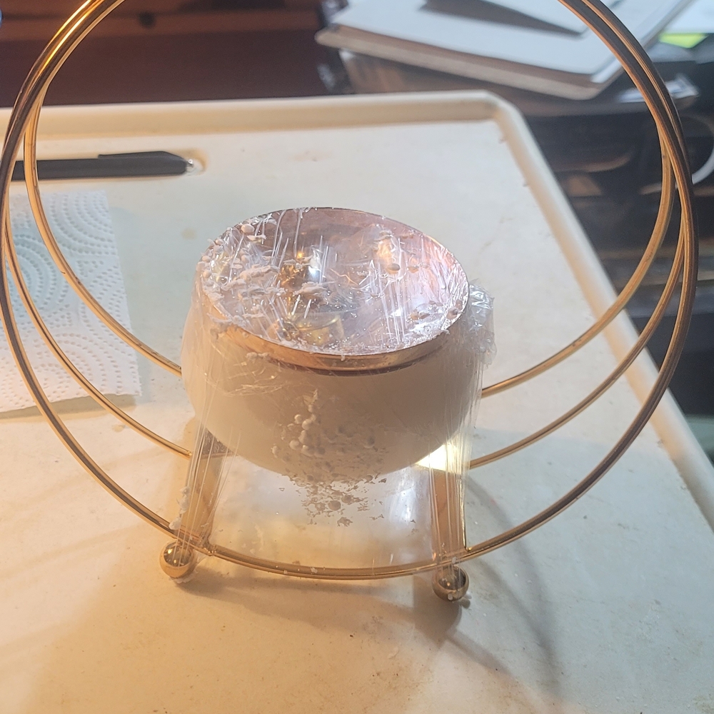 Gold and White Incense Burner- Elegant Accent To Any Room